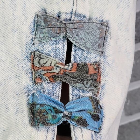 Cap Ferrat Vintage 80's 90's Acid Washed Mom Jean Shorts Jorts Women's Size 7 - Picture 5 of 15